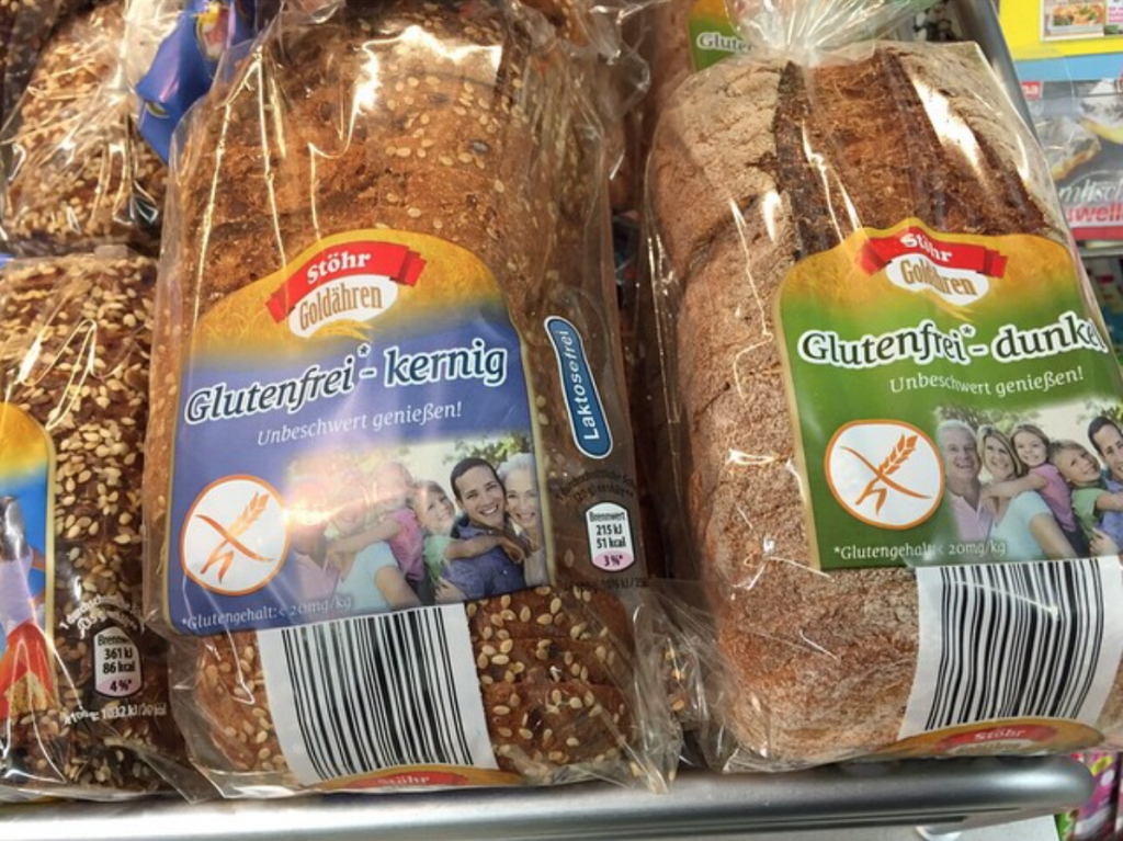 glutenvrije boodschappen in Duitsland